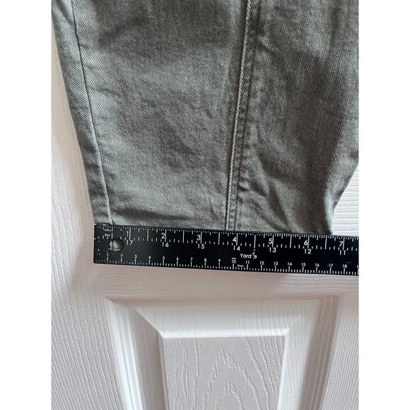 Paige Alexis Size 24 Vintage Ivy Green Cargo Jeans 27 Inch Inseam - Picture 10 of 12